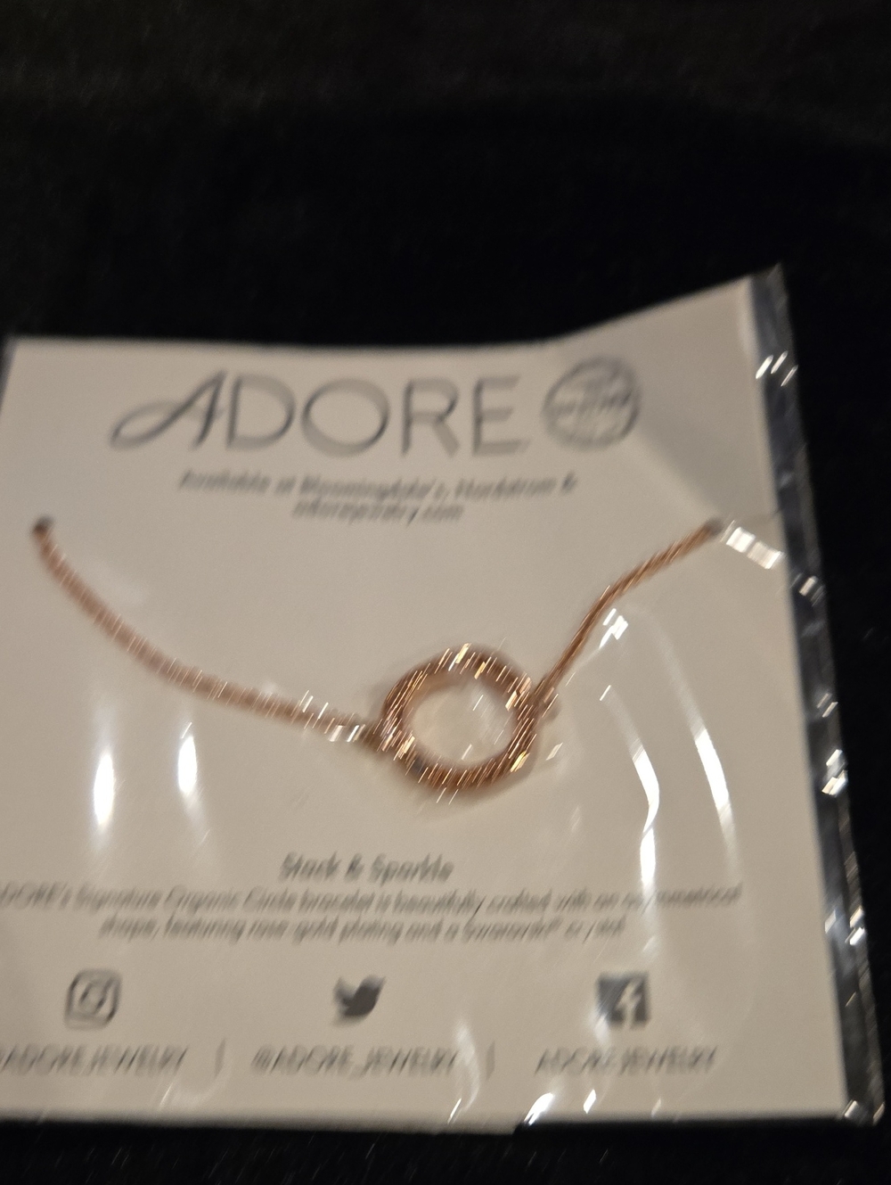 Adore Rose Gold Textured Circle Necklace